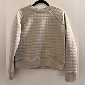 Marmot Women’s Royce Crew Neck Quilted Pullover Sweater Sandbar Beige Small S